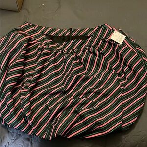 Target Wicked Pink and Green Striped Skater Skirt